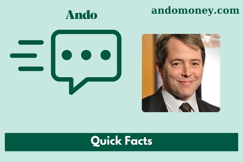 Matthew Broderick fast facts