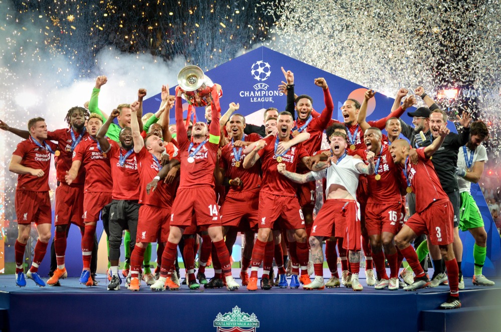 Madrid ,, Spain, 01, May 2019:, Liverpool, player, celebrate, yours