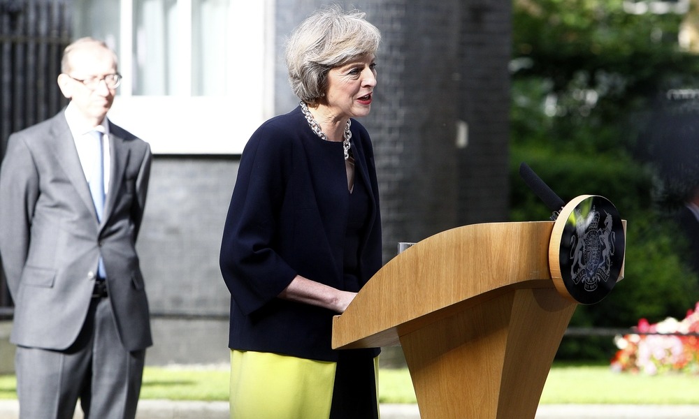 London, Downing, Street, UK, July 13, 2016., Teresa, May, (MP)