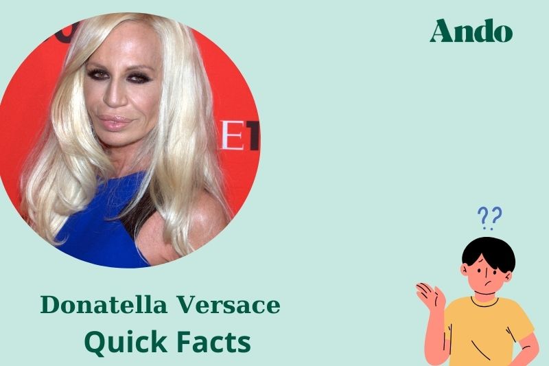 Donatella Versace fast facts