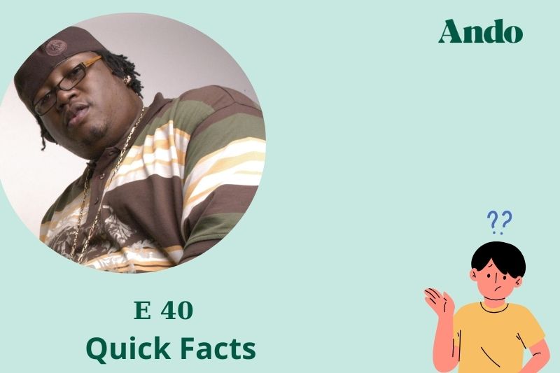 E 40 fast facts