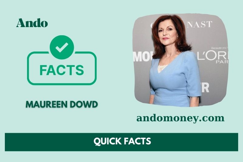 Maureen dowd fast facts