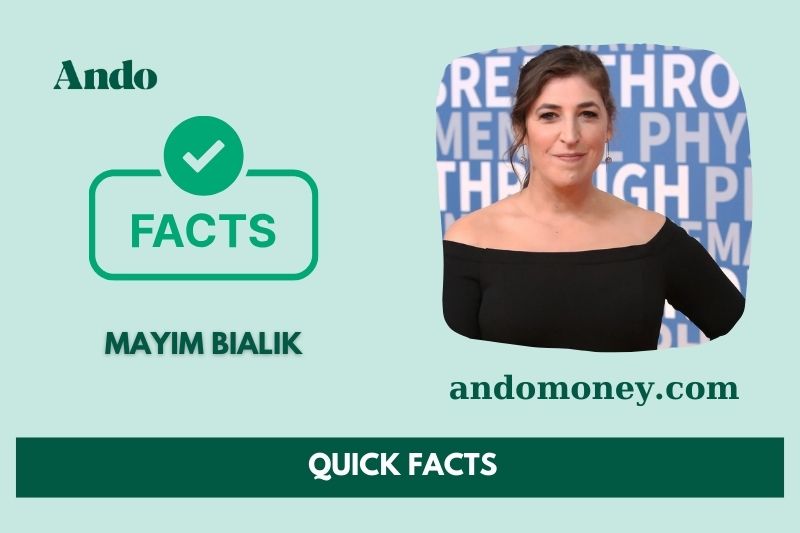 Mayim Bialik fast facts