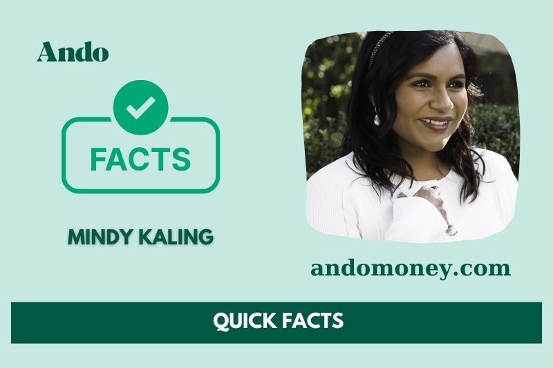 Mindy Kaling fast facts