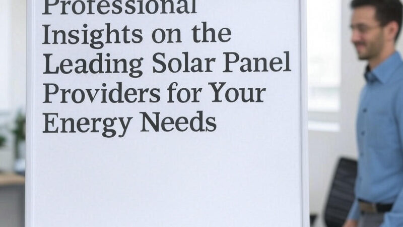 Professional Insights on the Leading Solar Panel Providers for Your Energy Needs