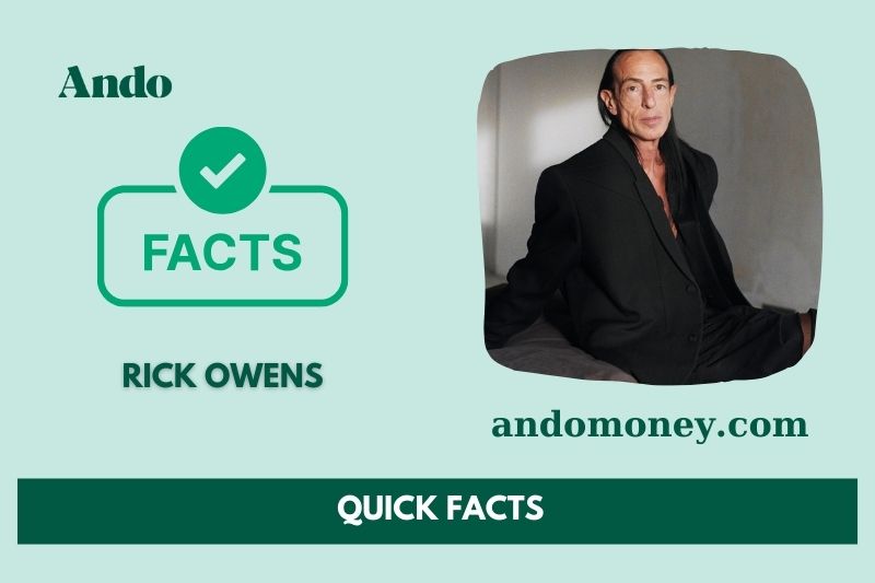 Rick Owens fast facts