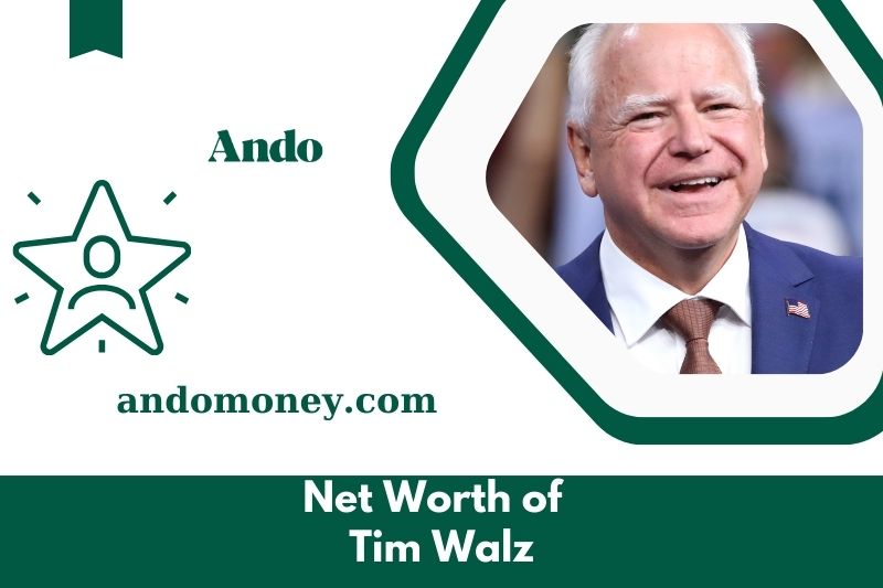 What is Tim Walz's net assets in 2025