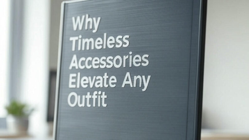 Why Timeless Accessories Elevate Any Outfit