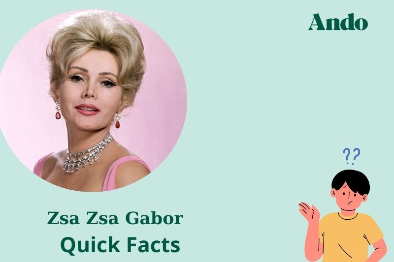 ZSA ZSA Gabor fast facts