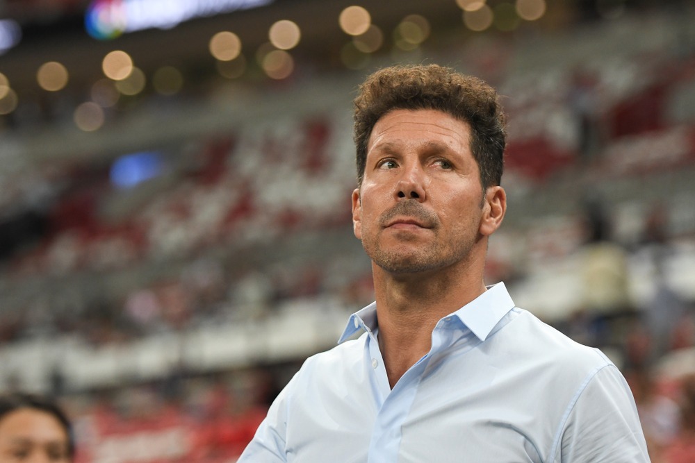 Kallang Singapore 30 JUL2018: Diego, Simeone, Head, Trainer, from Atletico, Madrid, in, Action, during