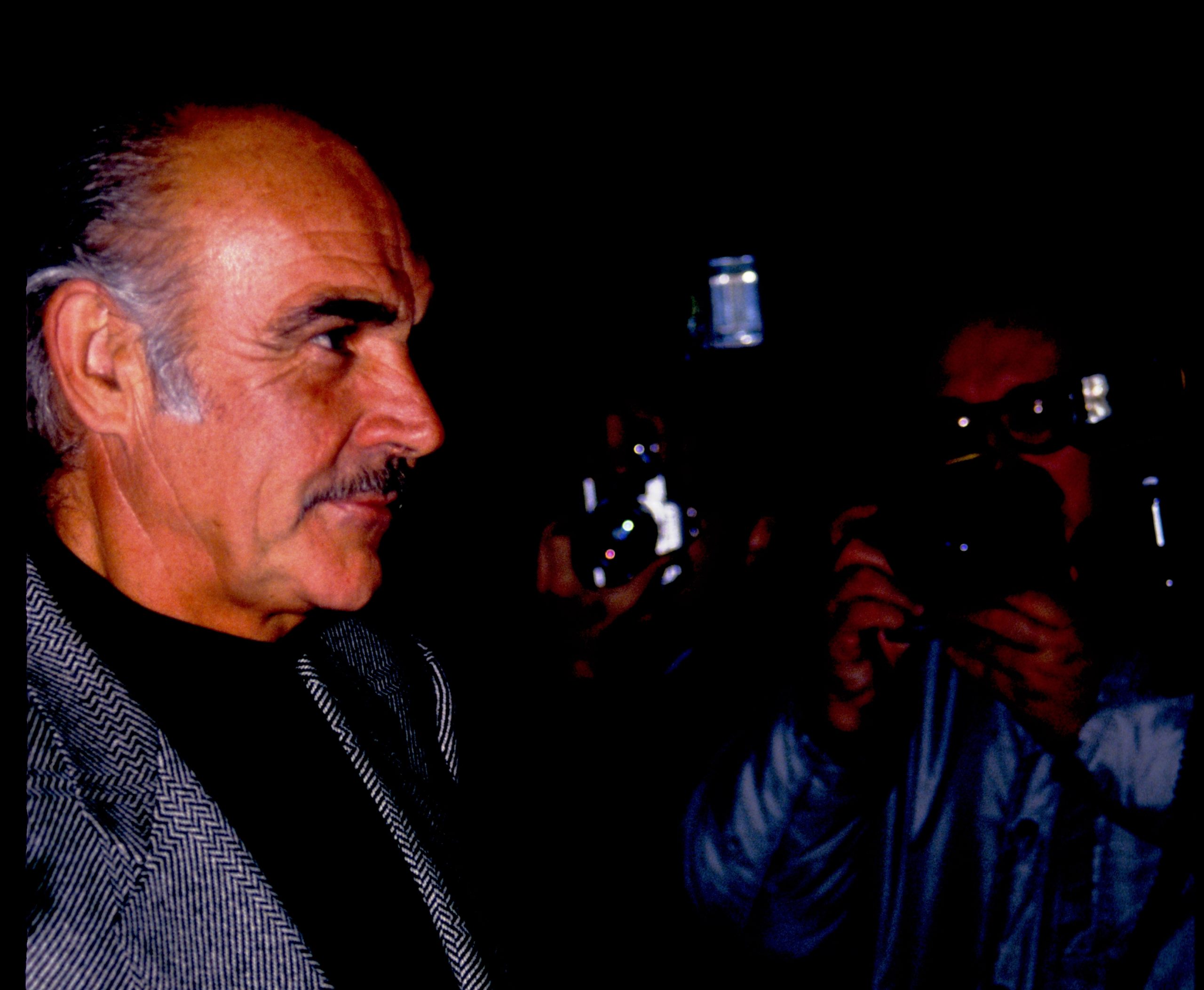 Los, Angeles, around, 1991: Sean, Connery, Walks, from, Paparazzi