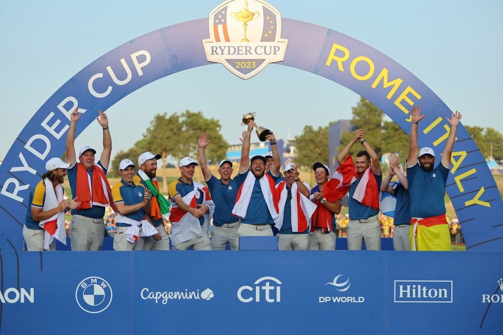 Rome ,, Italy, 01.10.2023: Jon, Rahm, with, cup, during, price, ceremony,