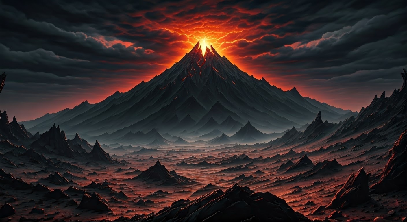 Mordor, Lord, from, the rings, dark, background