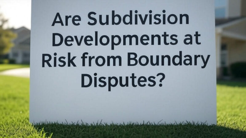Are Subdivision Developments at Risk from Boundary Disputes?