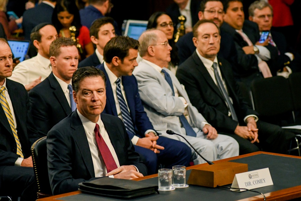 Washington, DC, the USA, June 8, 2017, former FBI, director, James