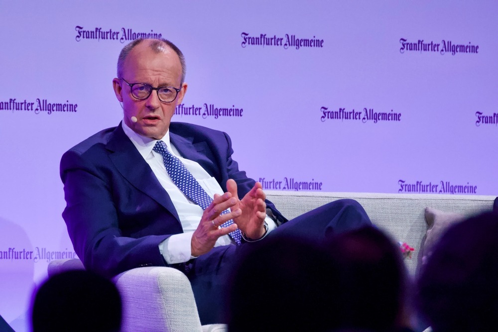 Frankfurt, Am, Main, Germany., March 21, 2025., Friedrich, Merz, Chairman