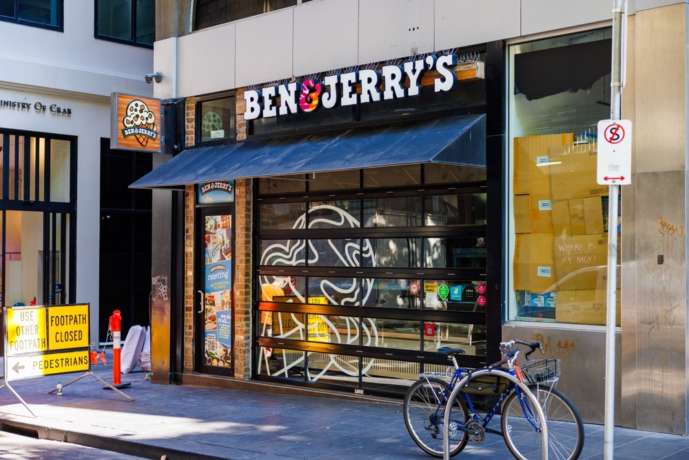 Melbourne ,, Australia, 3.8.2025: Ben, Jerry's, War, made, make, delicious