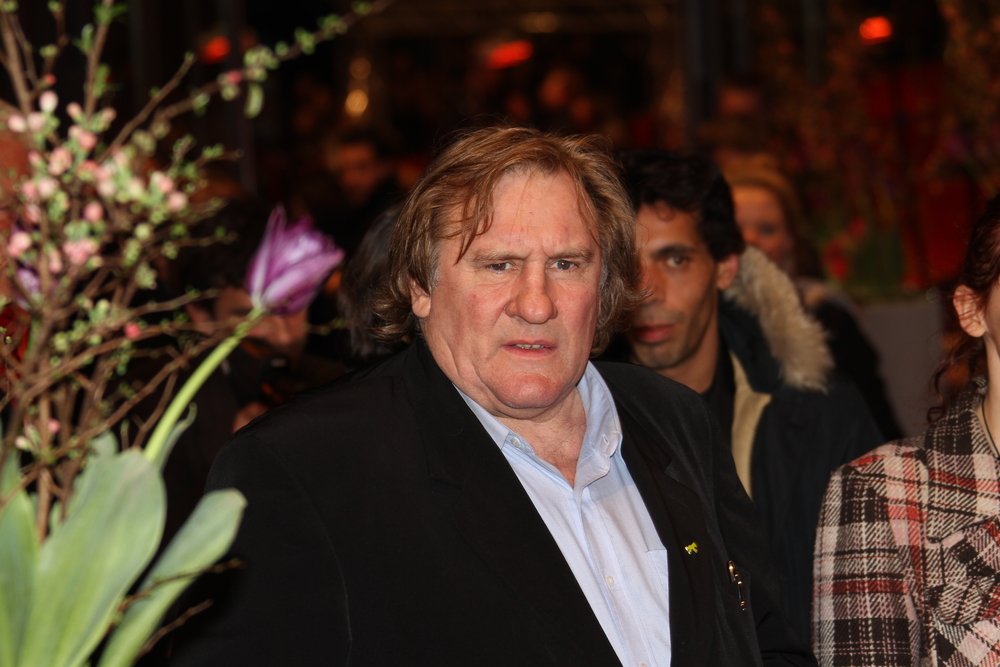 Berlin, February 19:, actor, Gerard, Depardieu, visited, the 'Mammuth'
