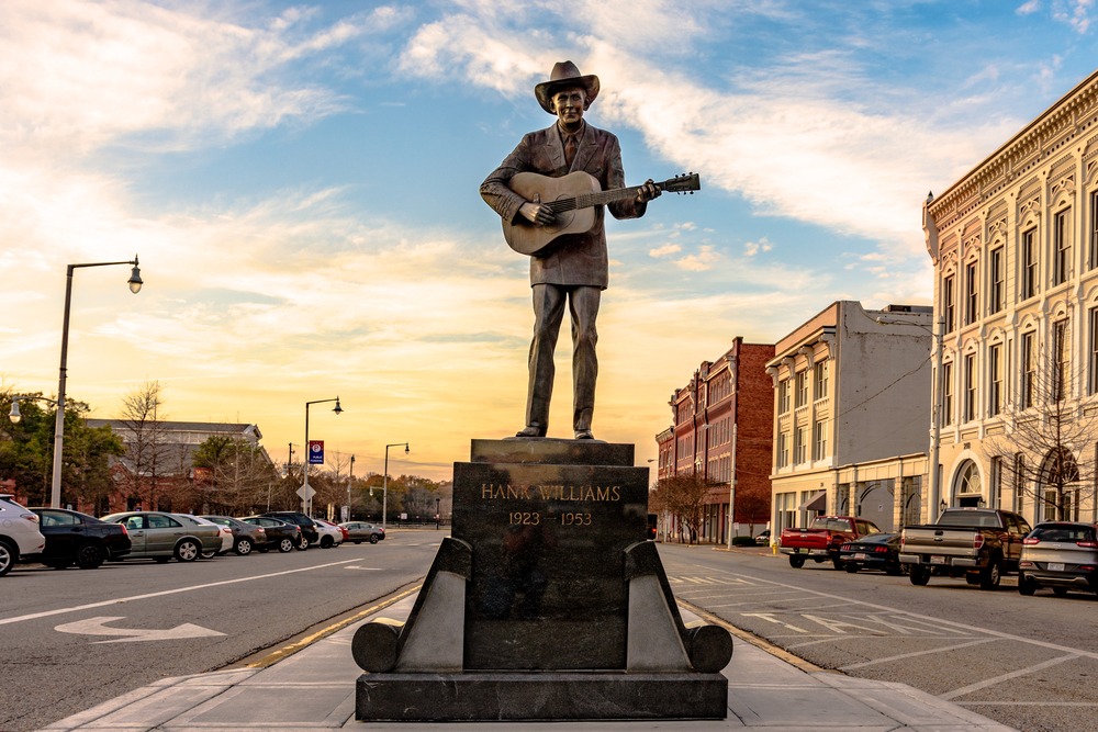 Montgomery ,, Alabama ,, USA, January 17, 2017: Statue, of, Hank